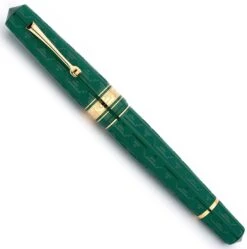 Leonardo Momento Zero Grande Art Deco Groen Goud Vulpen