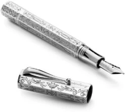 Montegrappa Reminiscence 105th Vulpen Zilver, Piston Vulsysteem, LE 105